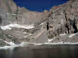 Chasm Lake had ice on it